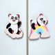 Handcrafted Acacia Wood Panda Sky Handle Pair